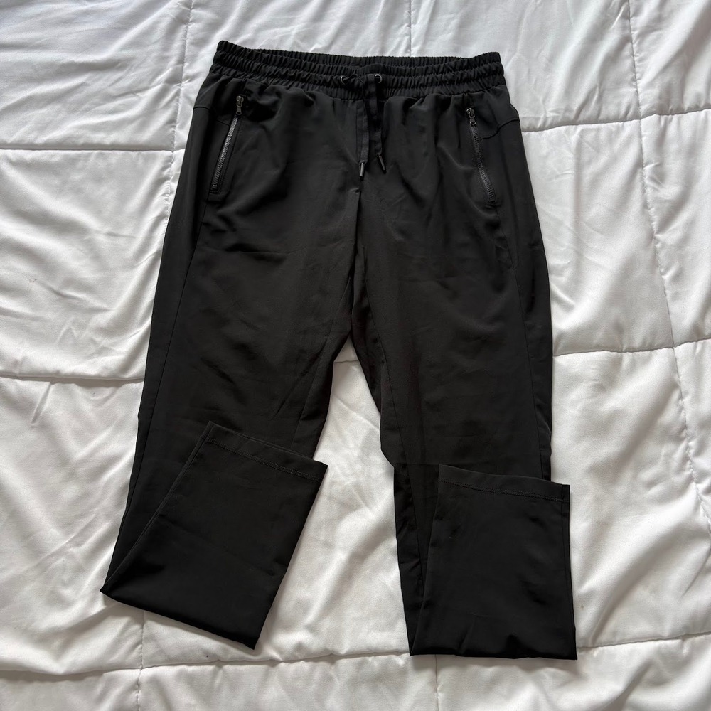 Champion Duo Dry Black Active Pants Womens Small Zipper Pockets Activewear